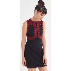 Urban Outfitters Black Mini Dress with Red Accents